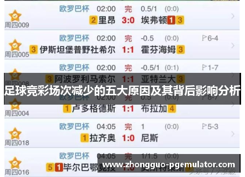 足球竞彩场次减少的五大原因及其背后影响分析